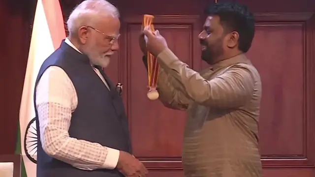 'Video thumbnail for Indian Prime Minister Modi makes historic visit to Sri Lanka’s new government'