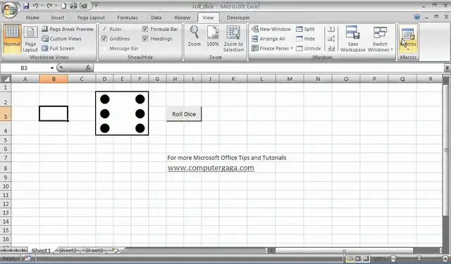 'Video thumbnail for Create a Roll a Dice Program in Excel'