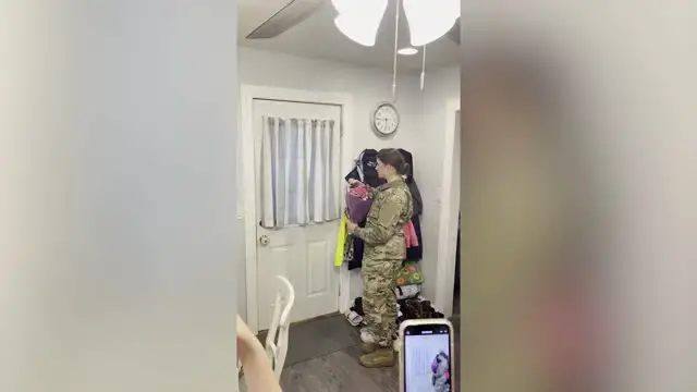 'Video thumbnail for Grandma Drops Drinks As She's Surprised By Military Granddaughter | Happily TV'