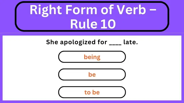 'Video thumbnail for English Grammar Practice ||  Right Form of Verb – Rule 10 || English Grammar Test'