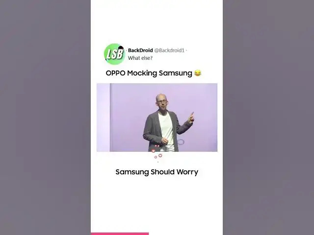 'Video thumbnail for TODAY, 🤫OPPO puts Samsung to Shame 😱🥵 #OPPO #Samsung #Android'