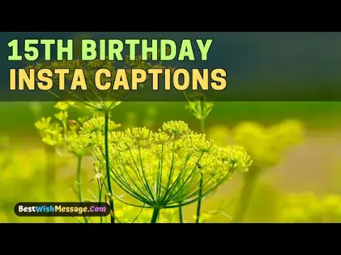 'Video thumbnail for 15th Birthday Instagram Captions: Perfect Quotes & Captions to Make Your Special Day Shine! 🎉✨'