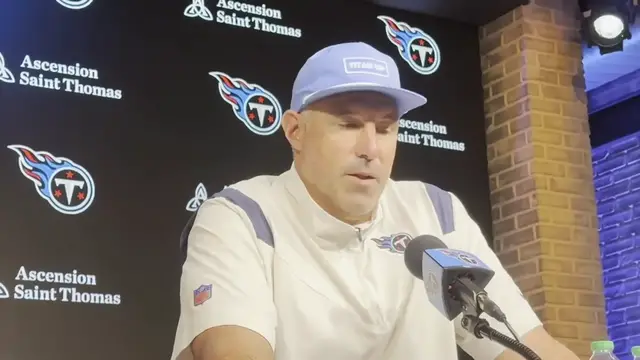 'Video thumbnail for Mike Vrabel talks Kevin Byard trade, update on Titans QB situation'