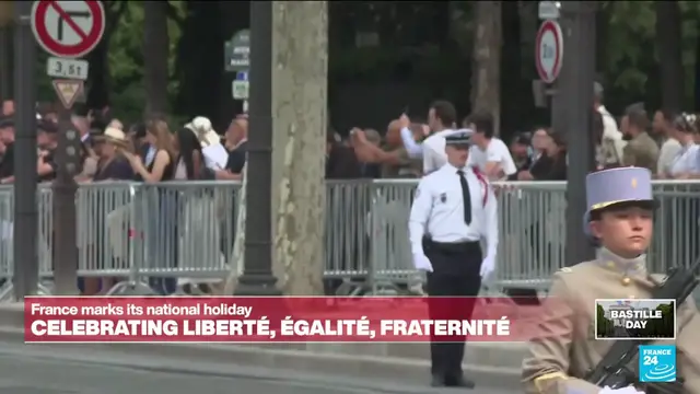 'Video thumbnail for French military parades on national holiday after a ramp up in defence spendings'