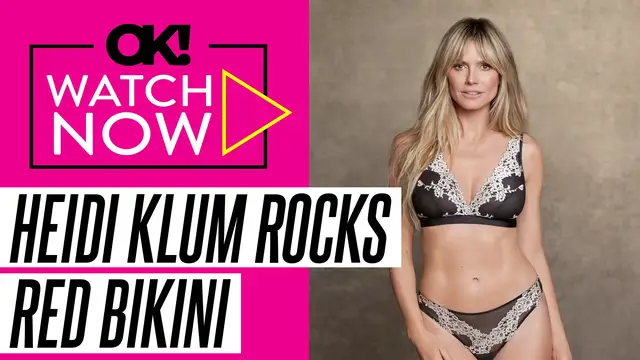 'Video thumbnail for Heidi Klum, 52, Turns Heads in Fiery Red Bikini While on Vacation: Watch'