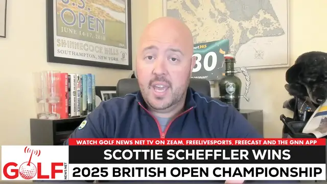 'Video thumbnail for Scottie Scheffler wins 2025 British Open for fourth major'