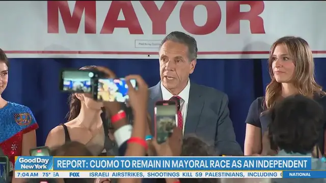 'Video thumbnail for Andrew Cuomo to remain in NYC mayoral race as an independent'