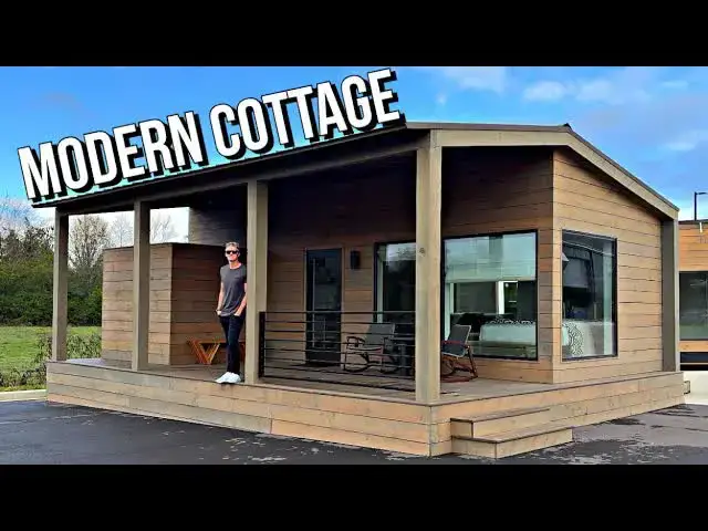 'Video thumbnail for kerry tarnow: inside america's newest prefab home factory! modern cottage tour in tennessee'