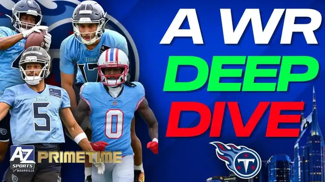 'Video thumbnail for The Titans WR depth chart is ALMOST set... a deep-dive'