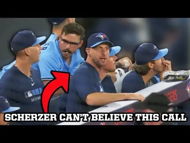 'Video thumbnail for Max Scherzer freaks out after replay review doesn't go Toronto's way, a breakdown'