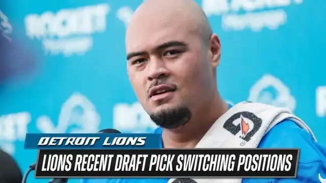 'Video thumbnail for One Lions 2024 draft pick could be switching positions'
