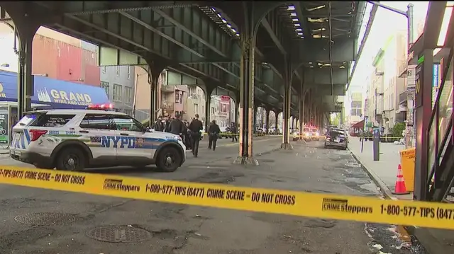 'Video thumbnail for NYPD officers fatally shoot man armed with knife'