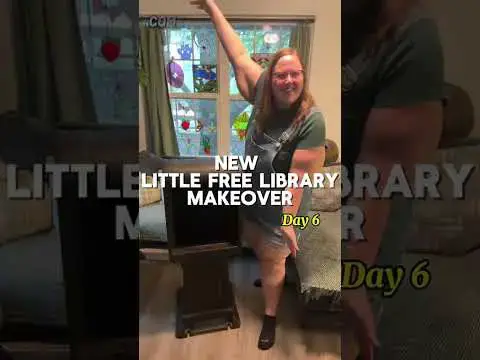 'Video thumbnail for Little free library camera makeover day 6! #littlefreelibrary'