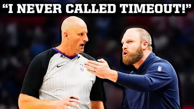 'Video thumbnail for Referee makes Grizzlies coach Taylor Jenkins call a timeout even though he never did, a breakdown'