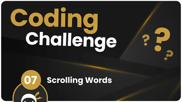 'Video thumbnail for Coding Challenge #7 - Scrolling Words Animation'
