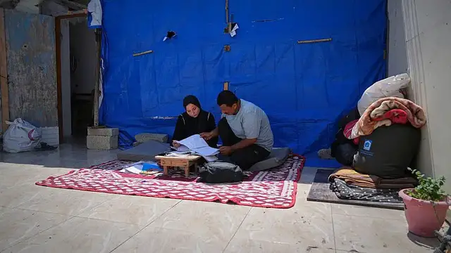 'Video thumbnail for In Gaza, hundreds of thousands of students are forced to miss school for the second year in a row'