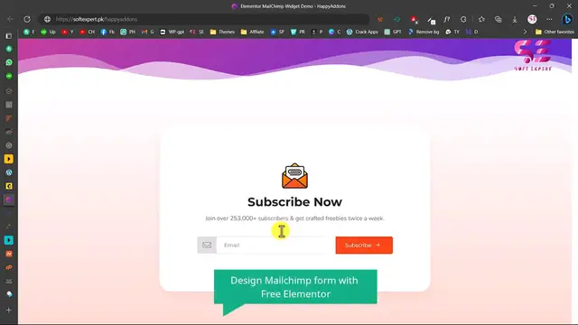 'Video thumbnail for Design Mailchimp Subscription form with FREE Elementor & Happyaddons'