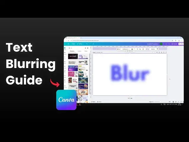 'Video thumbnail for How to Blur Text in Canva'