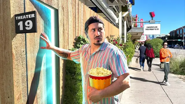 'Video thumbnail for Jake Carlini: i built a secret movie theater in a public park!'