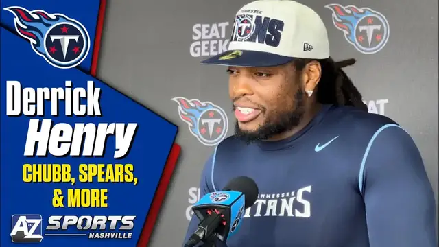 'Video thumbnail for Derrick Henry talks about chasing Earl Campbell, Tyjae Spears, Nick Chubb, and more'