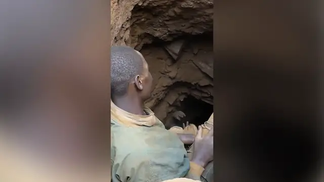 'Video thumbnail for Workers scramble to find colleagues at collapsed DRC gold mine'