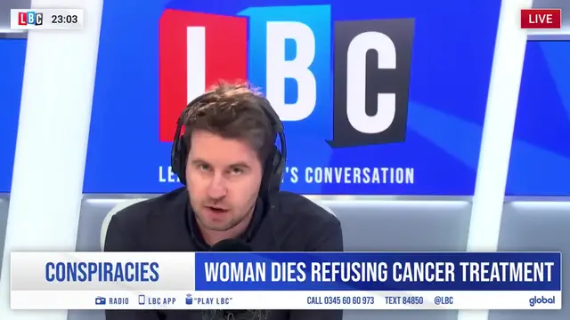 'Video thumbnail for ‘My mum’s cancer conspiracy theories killed my sister’ | LBC'