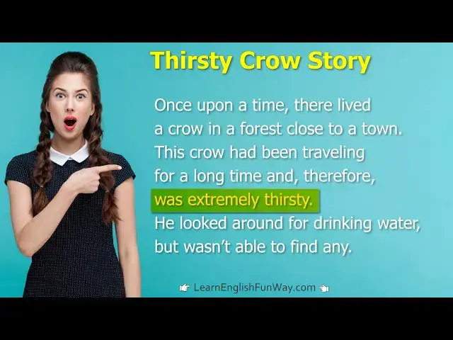 'Video thumbnail for Thirsty Crow Story | English Listening and Speaking Practice'