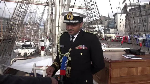 'Video thumbnail for WATCH: 'Raising the flag of my country!' Locals pile on praise for Tall Ships festival in Aberdeen: 'magnificent site''