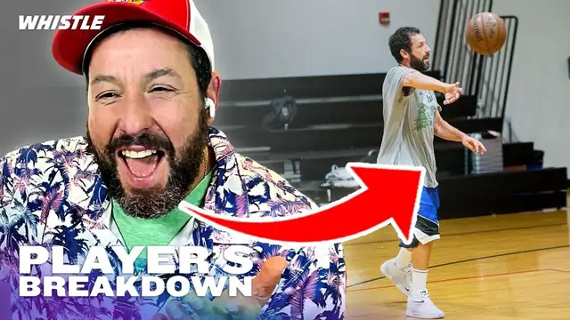 'Video thumbnail for Adam Sandler Reacts To His VIRAL Basketball Clips & BEST Scenes From 'HUSTLE''