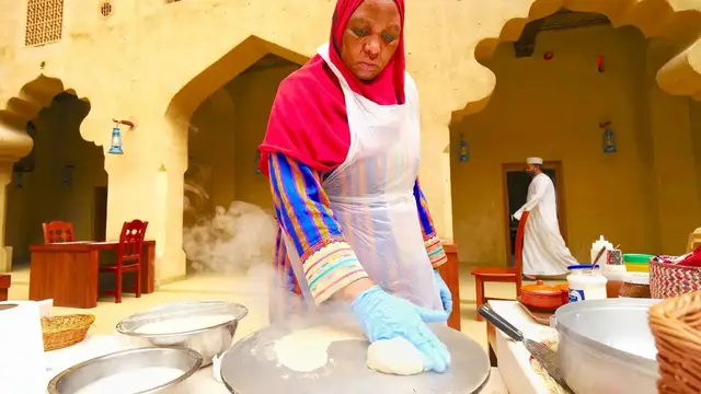 'Video thumbnail for Trying OMANI FOOD for the First Time - SHUWA in FORTRESS RESTAURANT in Muscat, Oman!!'