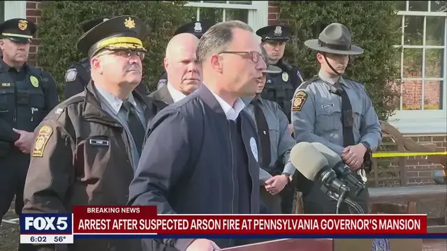 'Video thumbnail for Gov. Shapiro residence set on fire while family was sleeping: Police say suspect was 'calculated''