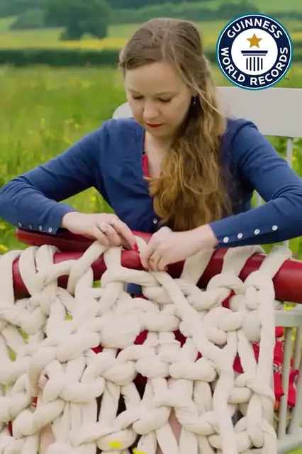 'Video thumbnail for Crafting creativity, Unveiling the world's largest knitting needles'