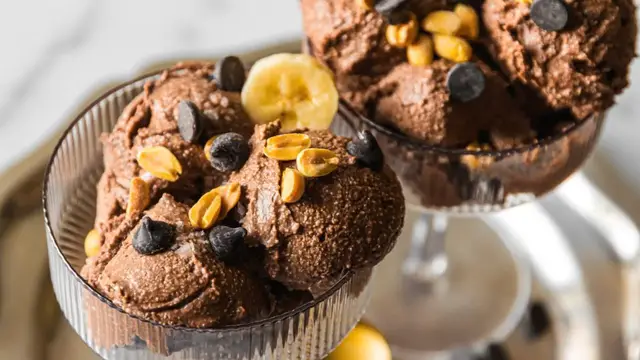 'Video thumbnail for Protein-Packed Chocolate Peanut Butter Cottage Cheese Ice Cream Recipe'