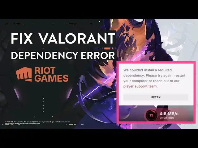 'Video thumbnail for We Couldn't Install A Required Dependency | Valorant Error Solved'