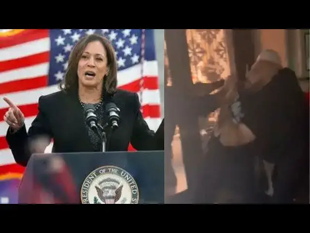 'Video thumbnail for Kamala Harris Accosted - Police Rush In To Chaotic Scene'