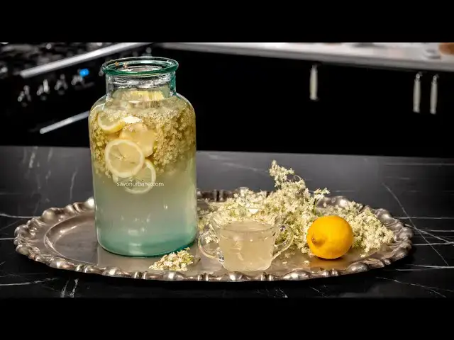 'Video thumbnail for Socata - rețeta veche de suc natural din flori de soc cu lămâie (fermentat la soare) | Savori Urbane'