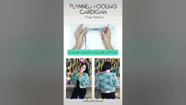 'Video thumbnail for How to crochet a cardigan using planned pooling! This was so fun to make! 🥰(Full video in the link)'