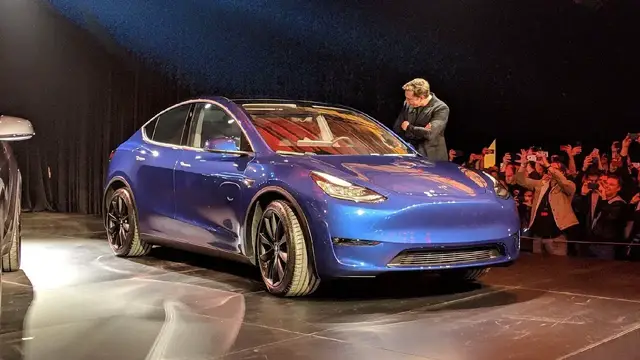 'Video thumbnail for Tesla Unveils Model Y - Full Event'