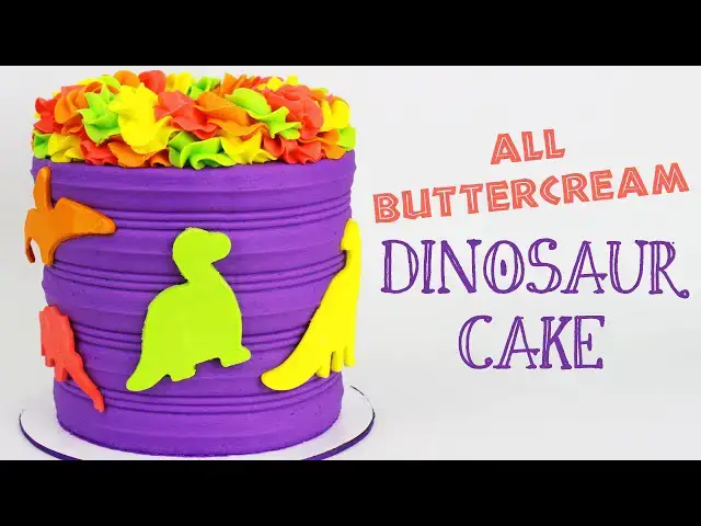 'Video thumbnail for Buttercream Dinosaur Cake'