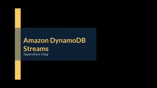 'Video thumbnail for Amazon Dynamodb Streams'