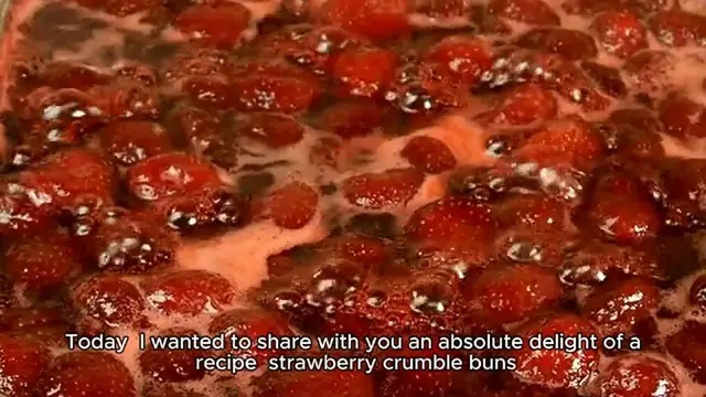 'Video thumbnail for Strawberry crumble buns Recipe'