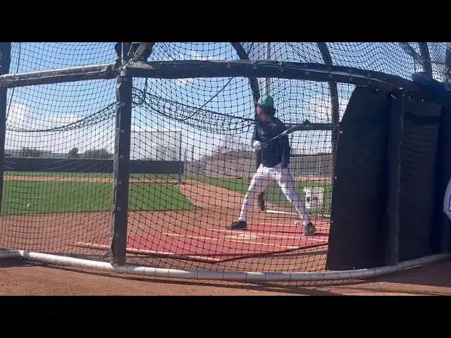 'Video thumbnail for Cole Young Takes Batting Practice with Seattle Mariners! (2025 MLB Spring Training)'