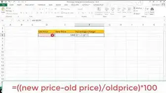 'Video thumbnail for how to calculate percentage change in Excel'