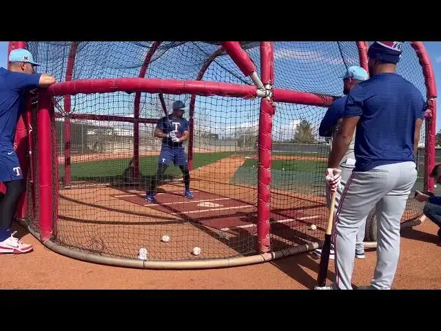 'Video thumbnail for Marcus Semien Takes Batting Practice with Texas Rangers! (2025 MLB Spring Training)'