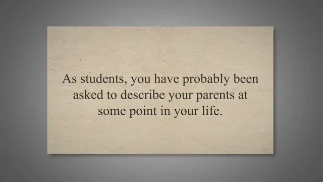 'Video thumbnail for Empowering Students to Appreciate Their Parents: The Top 20 Adjectives for Describing Great Parents'
