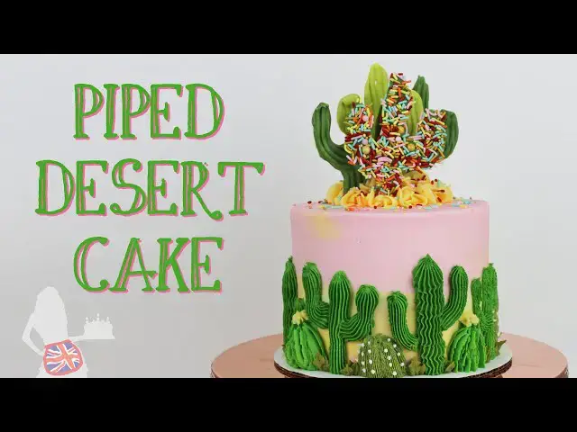 'Video thumbnail for Piped Desert Cake with Ombre Frosting'