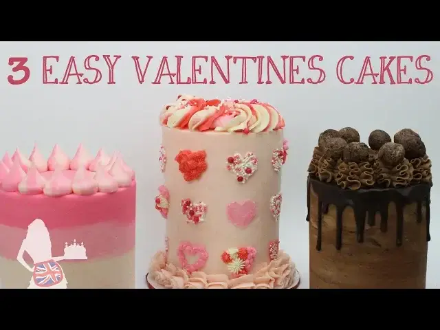 'Video thumbnail for 3 Easy Valentines Day Cakes'