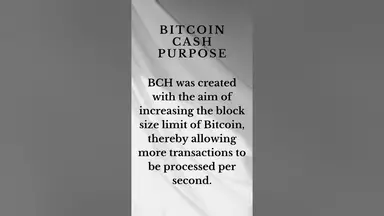 'Video thumbnail for What does Bitcoin Cash do?'