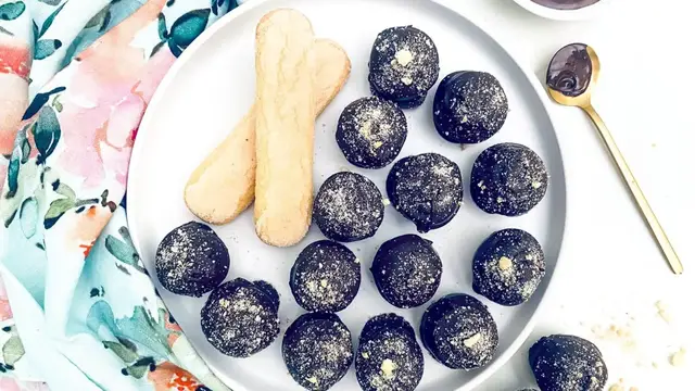 'Video thumbnail for Bite-Sized Tiramisu Truffles Recipe'