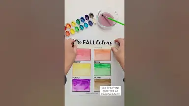 'Video thumbnail for Fall Colors Toddler Activity #preschool #homeschooling #kidsactivities #toddler #kids #watercolor'